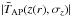 \hbox{$| \bar{T}_{\rm AP}(z(r),\sigma_{ z})|$}