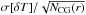 \hbox{$\sigma [\delta T] / \sqrt{N_{\rm CG}(r)}$}