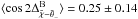 \hbox{$\langle \cos 2\Delta_{\angloc - \hessangle}^{\rm B} \rangle =0.25\pm0.14$}