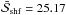 \hbox{$\bar{\mathcal{S}}_{\rm shf}=25.17$}