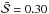 \hbox{$\bar{\mathcal{S}}=0.30$}