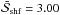 \hbox{$\bar{\mathcal{S}}_{\rm shf}=3.00$}