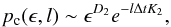 \appendix \setcounter{section}{1} \begin{equation} p_{\rm c}(\epsilon,l) \sim \epsilon^{D_2} e^{-l \Delta t K_2}, \label{cumul} \end{equation}