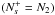 \hbox{$(N_{s}^{+} = N_{2})$}