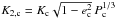 \hbox{$K_{\rm 2,c}=K_{\rm c}\sqrt{1-e_{\rm c}^{2}}\,P_{\rm c}^{1/3}$}
