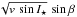 \hbox{$\sqrt{v\,\sin I_{\star}}\,\sin\beta$}