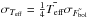 \hbox{$\sigma_{T_{\rm eff}}=\frac14\bar{T_{\rm eff}}\sigma_{\tilde{F_{\rm bol}}}$}