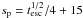 \hbox{$s_{\rm p}=t_{\rm esc}^{1/2}/4+15$}
