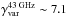 \hbox{$\gamma_{\rm var}^{\rm 43\,GHz} \sim 7.1$}