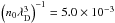 \hbox{$\left(n_0\lambda_{\rm D}^3\right)^{-1} = 5.0\times 10^{-3}$}