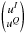 \hbox{$\left( \begin{array}{@{}c@{}} u^I \\ u^Q \end{array} \right) $}