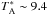 \hbox{$T_{\rm A}^{*}\sim9.4$}