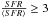 \hbox{$\frac{SFR}{\langle SFR\rangle}\geq3$}