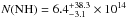 \hbox{$N(\mathrm{NH})=6.4^{+38.3}_{-3.1} \times 10^{14}$}