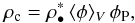 \begin{eqnarray} \rho_\mathrm{c}=\rho_\bullet^*\,\langle\phi\rangle_V\,\phi_\mathrm{P}, \label{eq:bulkdensitycometmixed} \end{eqnarray}