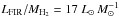 \hbox{$L_\mathrm{FIR}/M_{\rm H_2} = 17~L_\odot\,M_\odot^{-1}$}