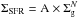 \hbox{$\Sigma_{\rm SFR}={\rm A} \times \Sigma_{\rm g}^{N}$}
