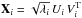 \hbox{${\bf X}_i = \sqrt{\lambda_i}\, U_i\, V_i^{\rm T}$}