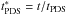 \hbox{$t_{\rm PDS}^{\ast} = t / t_{\rm PDS}$}