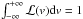 Mathematical equation: \hbox{${\int_{-\infty}^{+\infty} \mathcal{L}(v) {\rm d}v = 1}$}