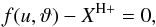 Mathematical equation: \begin{equation} f(u,\vartheta) - X^{\rm H+} = 0, \label{XH+=f} \end{equation}