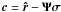 Mathematical equation: \hbox{$\bc=\brh-\bAt\bsigma$}