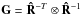 Mathematical equation: \hbox{$\bG=\bRh^{-T} \otimes \bRh^{-1}$}