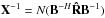 Mathematical equation: \hbox{$\bX^{-1}=N(\bB^{-H}\bRh\bB^{-1})$}