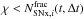 Mathematical equation: \hbox{$\chi<N_{{\rm SNx},i}^{\rm{frac}}(t,\Delta t)$}