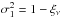 Mathematical equation: \hbox{$\sigma_1^2=1-\xi_\nu$}