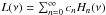 Mathematical equation: \hbox{$L(\nu)=\sum_{n=0}^\infty c_nH_n(\nu)$}