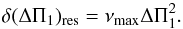Mathematical equation: \appendix \setcounter{section}{1} \begin{equation} \ddpires = \numax \deltapi^{2}. \label{erreur_resol} \end{equation}