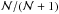 Mathematical equation: \hbox{$\mathcal{N}/(\mathcal{N} +1)$}