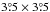 Mathematical equation: \hbox{$3\pdeg5 \times 3\pdeg5$}