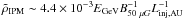 Mathematical equation: \hbox{$\tilde{\rho}_{\rm IPM} \sim 4.4\times 10^{-3} E_{\rm GeV} B_{50~\mu G}^{-1} L_{\rm inj,AU}^{-1}$}