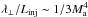 Mathematical equation: \hbox{$\lambda_{\perp}/L_{\rm inj} \sim 1/3 M_{\rm a}^4$}