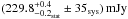 Mathematical equation: \hbox{$(229.8^{+0.4}_{-0.2_\mathrm{stat}}\pm35_\mathrm{sys})\mathrm{\,mJy}$}