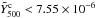 Mathematical equation: \hbox{$\tilde{Y}_{500}^{\rm c} < 7.55\times 10^{-6}$}