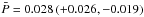 Mathematical equation: \hbox{$\bar{P}=0.028\,(+0.026, - 0.019)$}