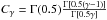 Mathematical equation: \hbox{$C_\gamma=\Gamma(0.5)\frac{\Gamma[0.5(\gamma-1)]}{\Gamma[0.5\gamma]}$}