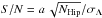 Mathematical equation: \begin{equation} \label{ } a_\mathrm{min} = 8 \frac{ \sigma_{\Lambda} } { \sqrt{N_\mathrm{Hip}}} \left( 1-e^2 \right), \end{equation}