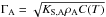 Mathematical equation: \hbox{$\Gamma_{\rm A}=\sqrt{K_{\rm S,A}\rho_{\rm A} C(T)}$}
