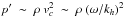 Mathematical equation: \hbox{$p^\prime~\sim~\rho~ {v}_c^2~\sim~\rho~ (\omega/k_{h})^2$}