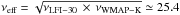 Mathematical equation: \hbox{$\nu_{\text{eff}}=\sqrt{\nu_{\rm LFI-30}\,\times\,\nu_{\rm WMAP-K}}\simeq25.4$}