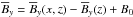 Mathematical equation: \hbox{$\mean{B}_y=\mean{B}_y(x,z)-\mean{B}_y{(z)}+B_0$}