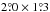 Mathematical equation: \hbox{$2\fdg0 \times 1\fdg3$}
