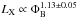 Mathematical equation: \hbox{$L_{\rm X} \propto \Phi^{1.13 \pm 0.05}_{\rm B}$}