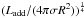 Mathematical equation: \hbox{$(\Ladd/(4 \pi \sigma R^2))^{1 \over 4}$}
