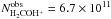 Mathematical equation: \hbox{$N^{\rm obs}_{\rm H_2COH^+} = 6.7\times 10^{11}$}