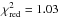 Mathematical equation: \hbox{$\chi^2_{\rm{red}} = 1.03$}
